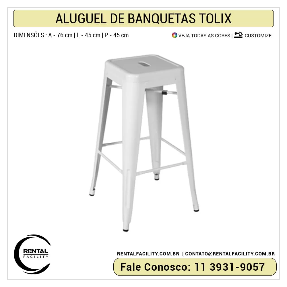 Aluguel de Banquetas Tolix