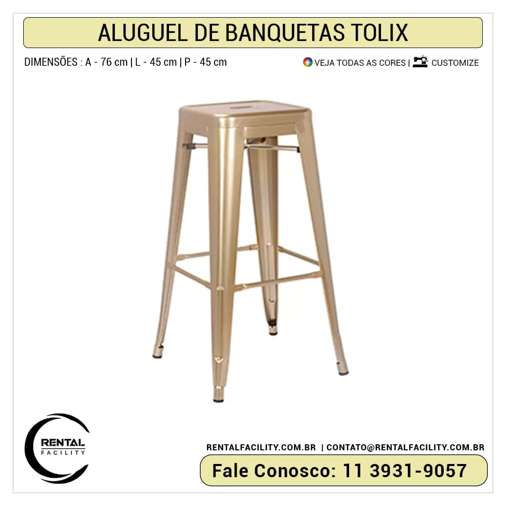 Aluguel de Banquetas Tolix