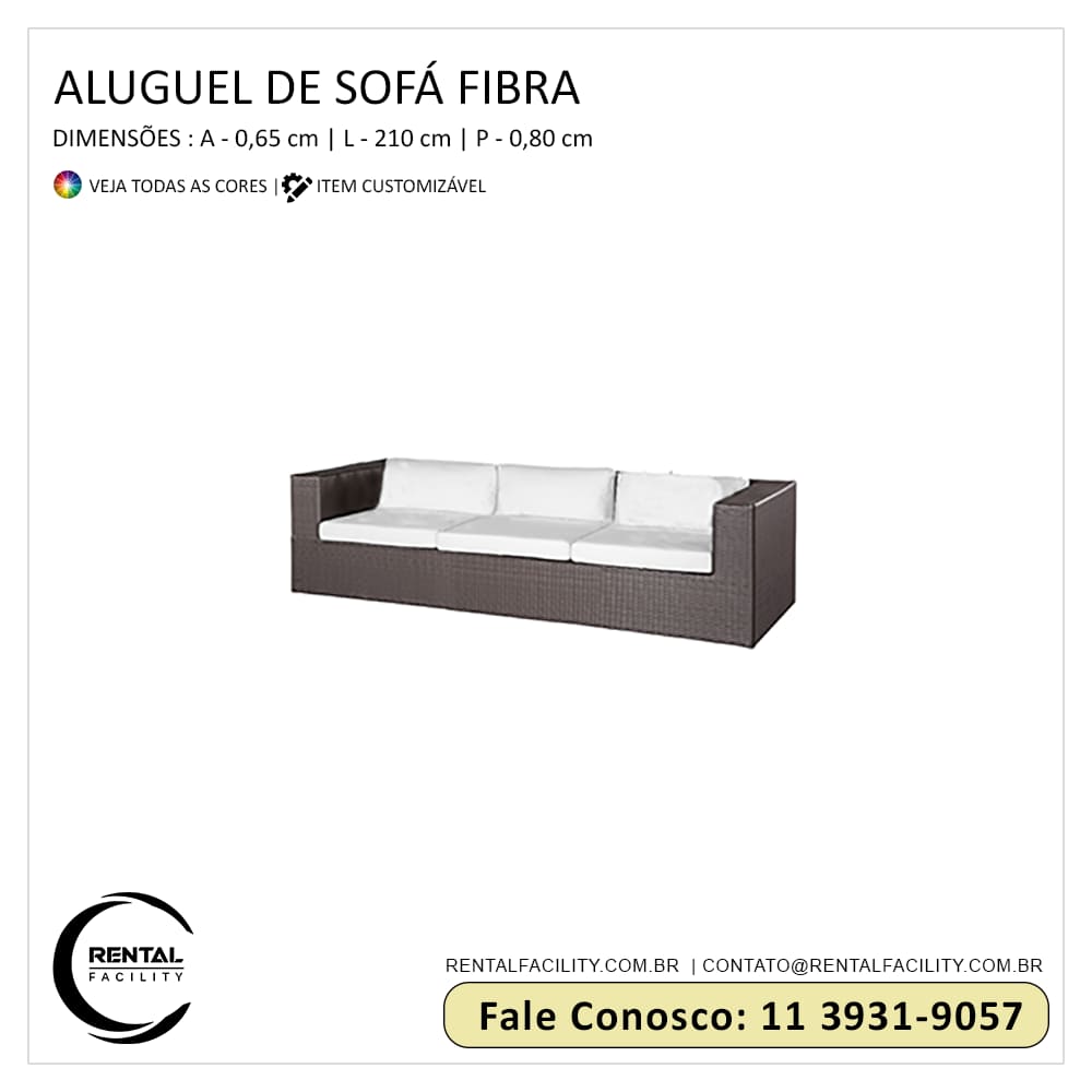 Aluguel de Sofás Fibra para eventos externos e lounges Aluguel de Sofás Fibra para eventos externos e lounges