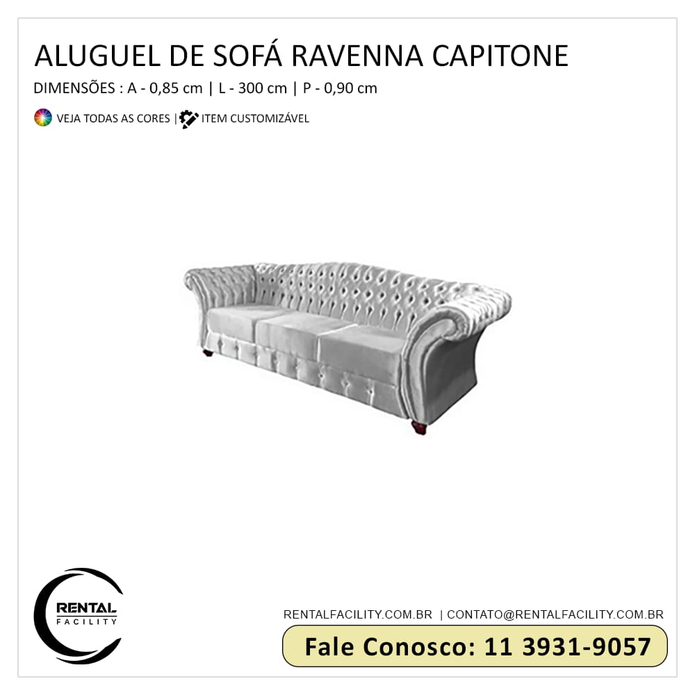 Aluguel de Sofá Ravena Capitonê