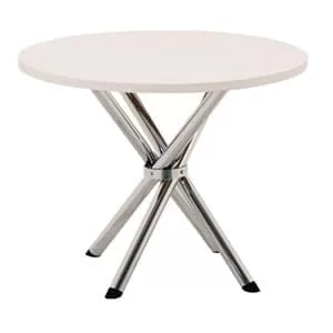 Aluguel de Mesa MDF Redonda Estrutura Cromada