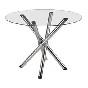 Aluguel de Mesa Redonda Cromada com Tampo de Vidro
