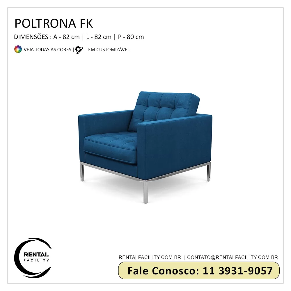 Aluguel de Poltronas FK Azul