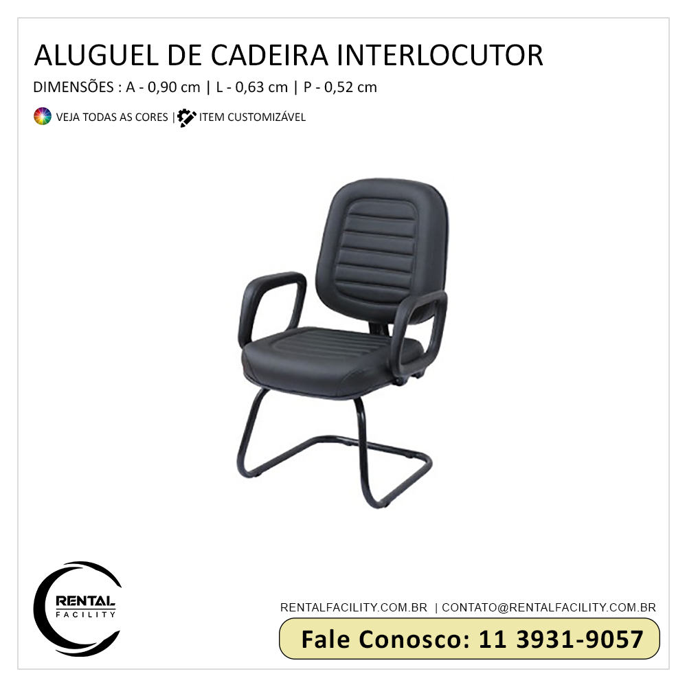Aluguel de Cadeira Interlocutor também conhecida como cadeira fixa