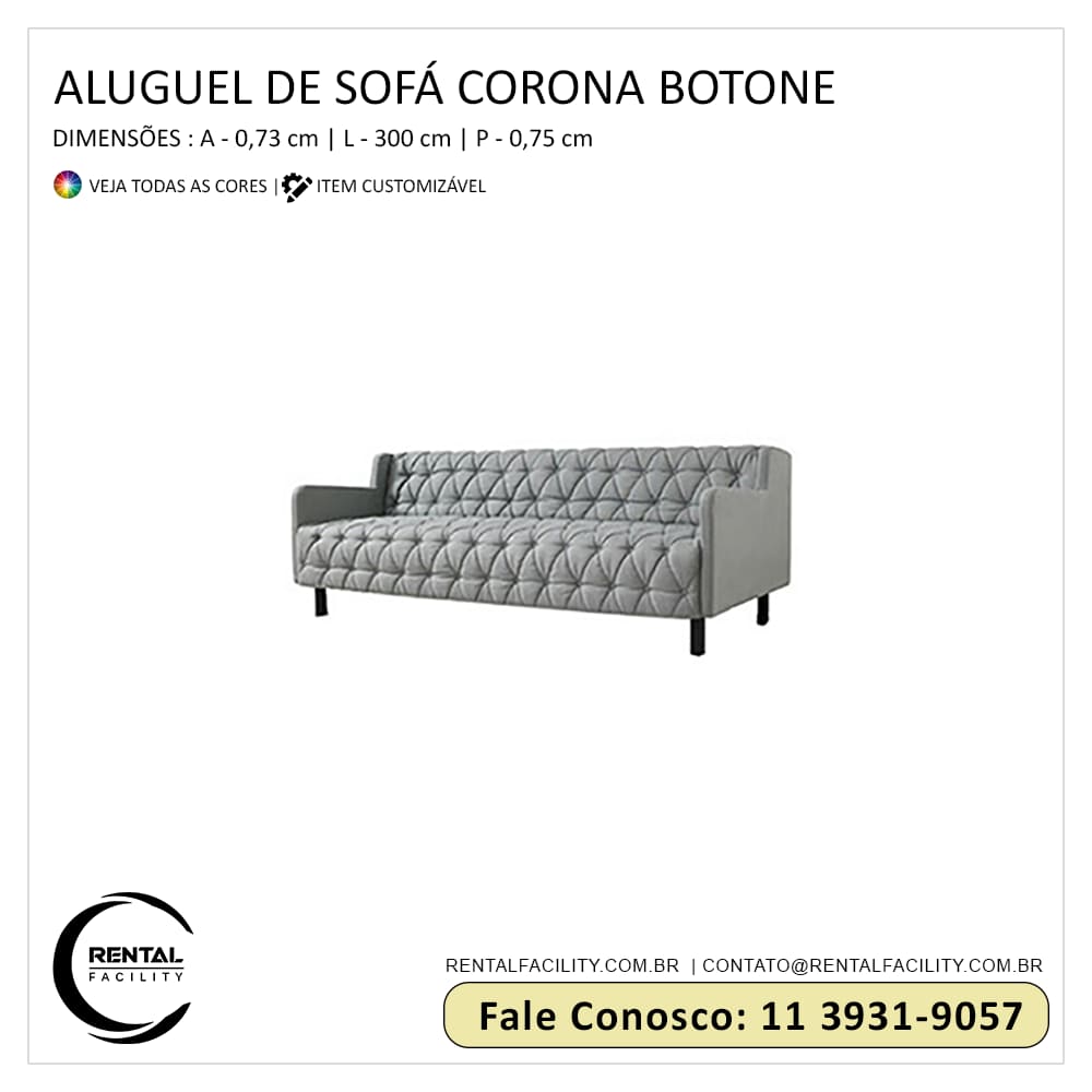 Aluguel de Sofá Corona Botone