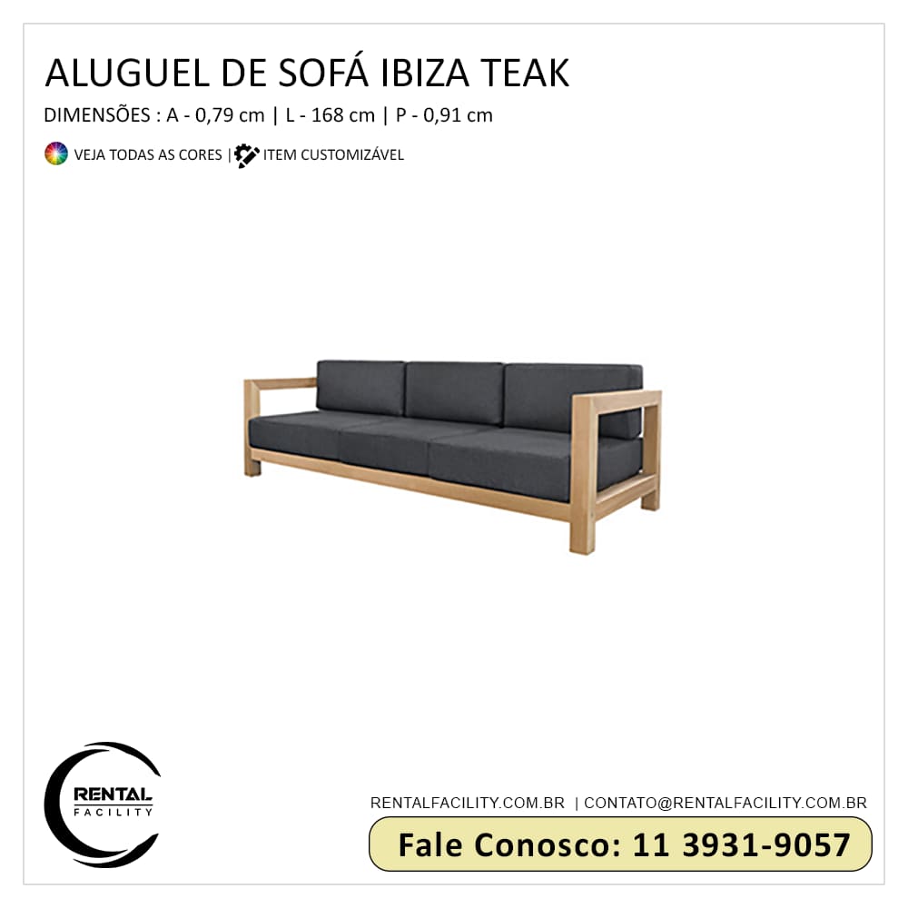 Aluguel de Sofá Ibiza Teak