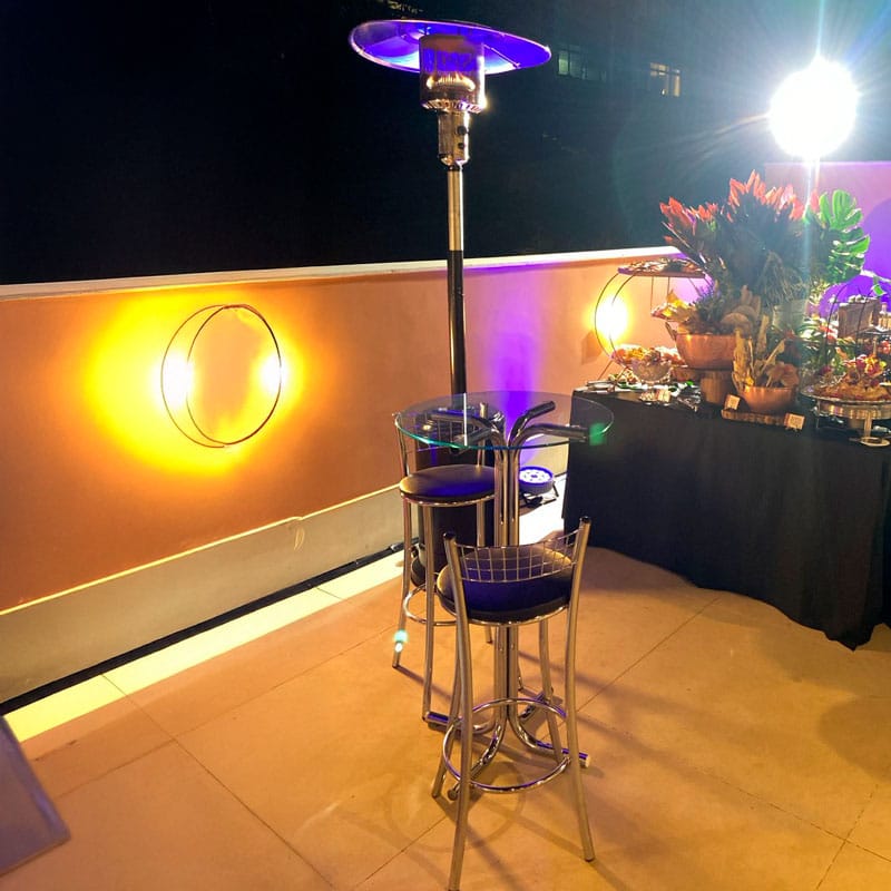 Aquecedor externo a gás para eventos